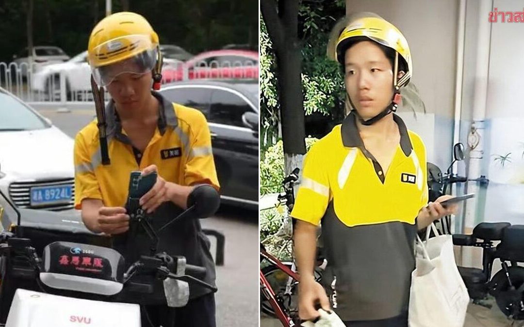 ผู้ชายจีนทนาการอยู่ใต้สะพานเพื่อเก็บเงินเรียนต่อ