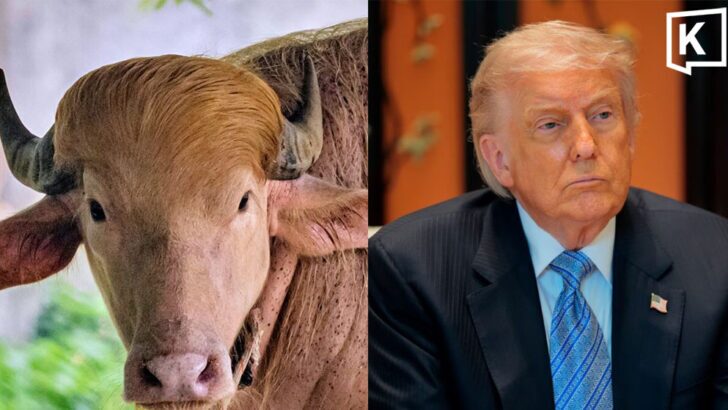 buffalo ที่มีสี blond เหมือนผู้นำสหรัฐฯ